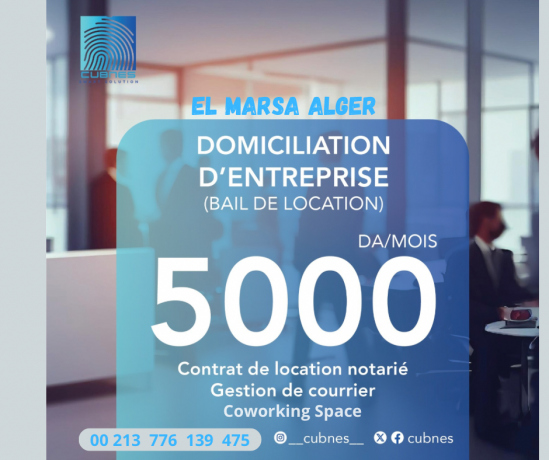  Desk 3 m² for rent Alger El Marsa