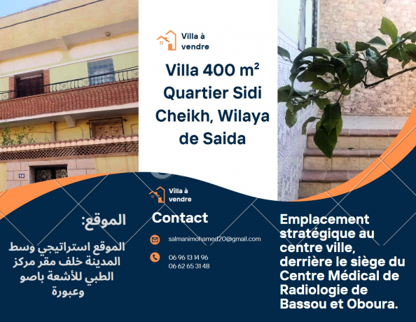 Vente Villa 9 pièces 400 m² Saïda Saida