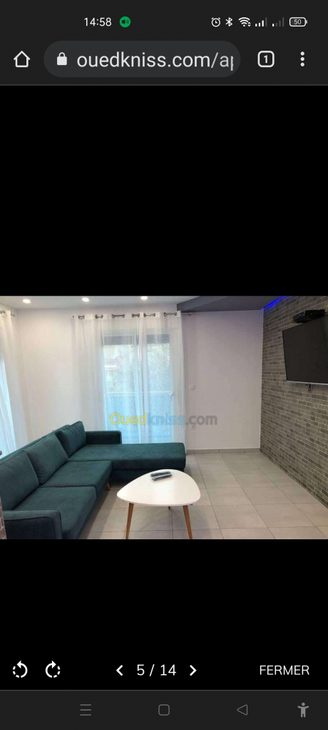 02 bedrooms Apartment for rent Oran Ain Turk