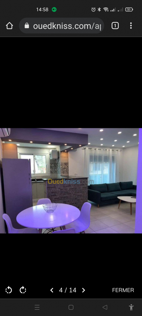 Location Appartement F2 Oran Ain Turk