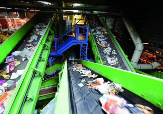 ligne des recyclage de pneus ,carton et plastique 