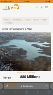 Vente Terrain 220 m² Alger Douira