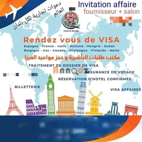 Traitement demande de Visa canada Schengen uk usa